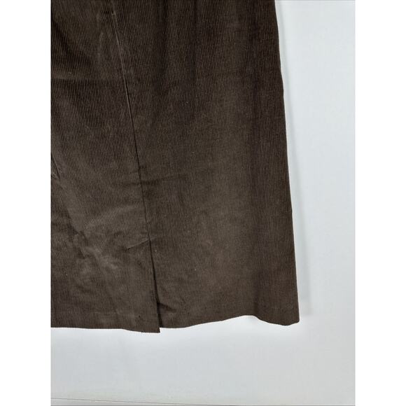 NWT NortonStudio Petites Corduroy Brown Fall Leaves Midi Skirt Size 6P Vintage - Picture 13 of 16